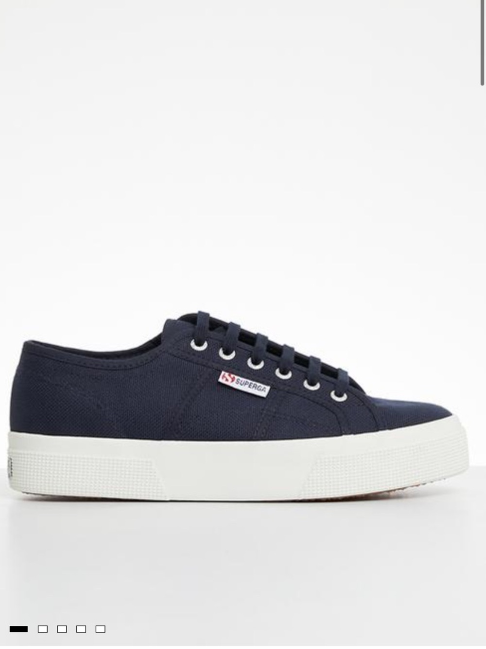Superga Navy Canvas Sneakers with White platform us size 7 37.5